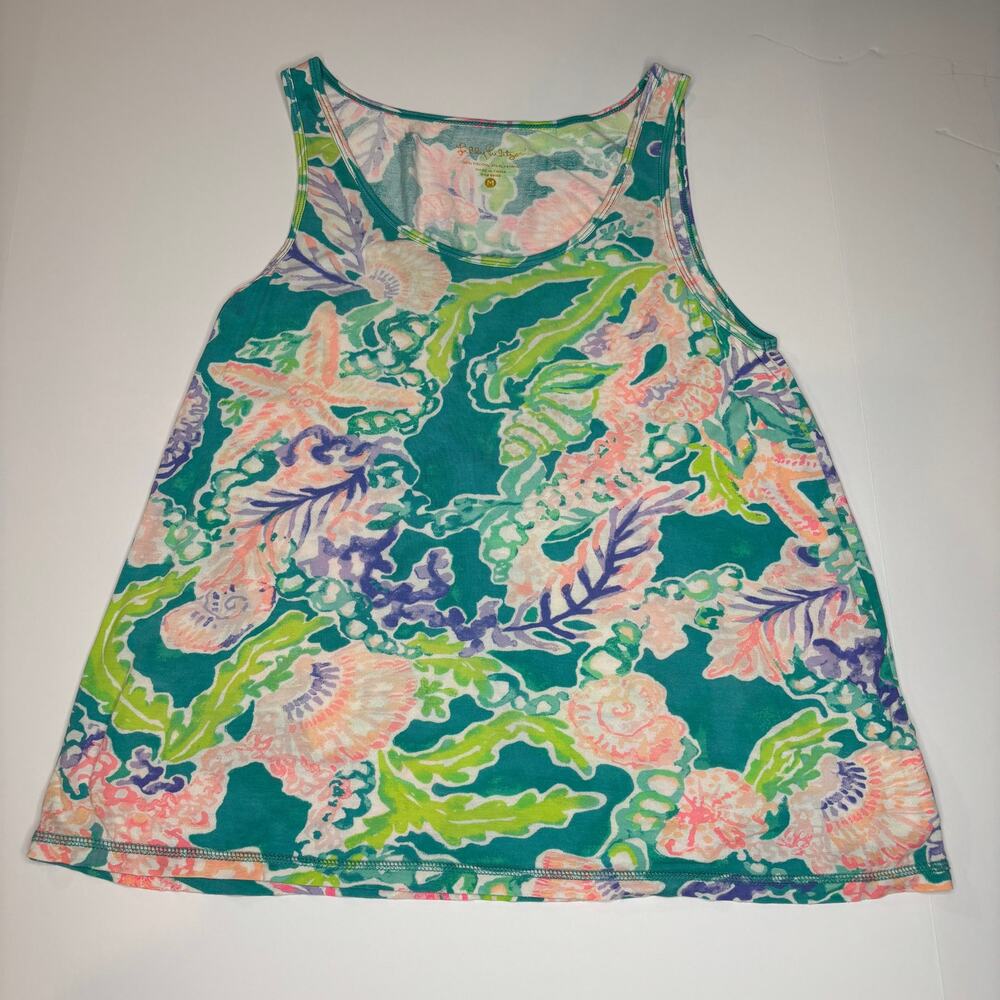 Lilly Pulitzer Coral Reef Print Sleeveless Tank Top Medium
